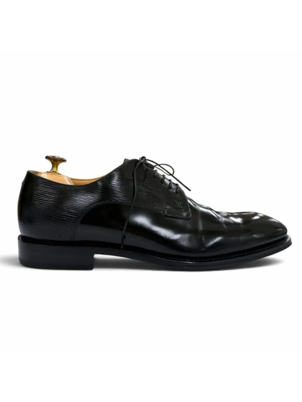Louis Vuitton Kensington Derby Epi Plain Toe Lace-up Open Lacing Leather Shoes